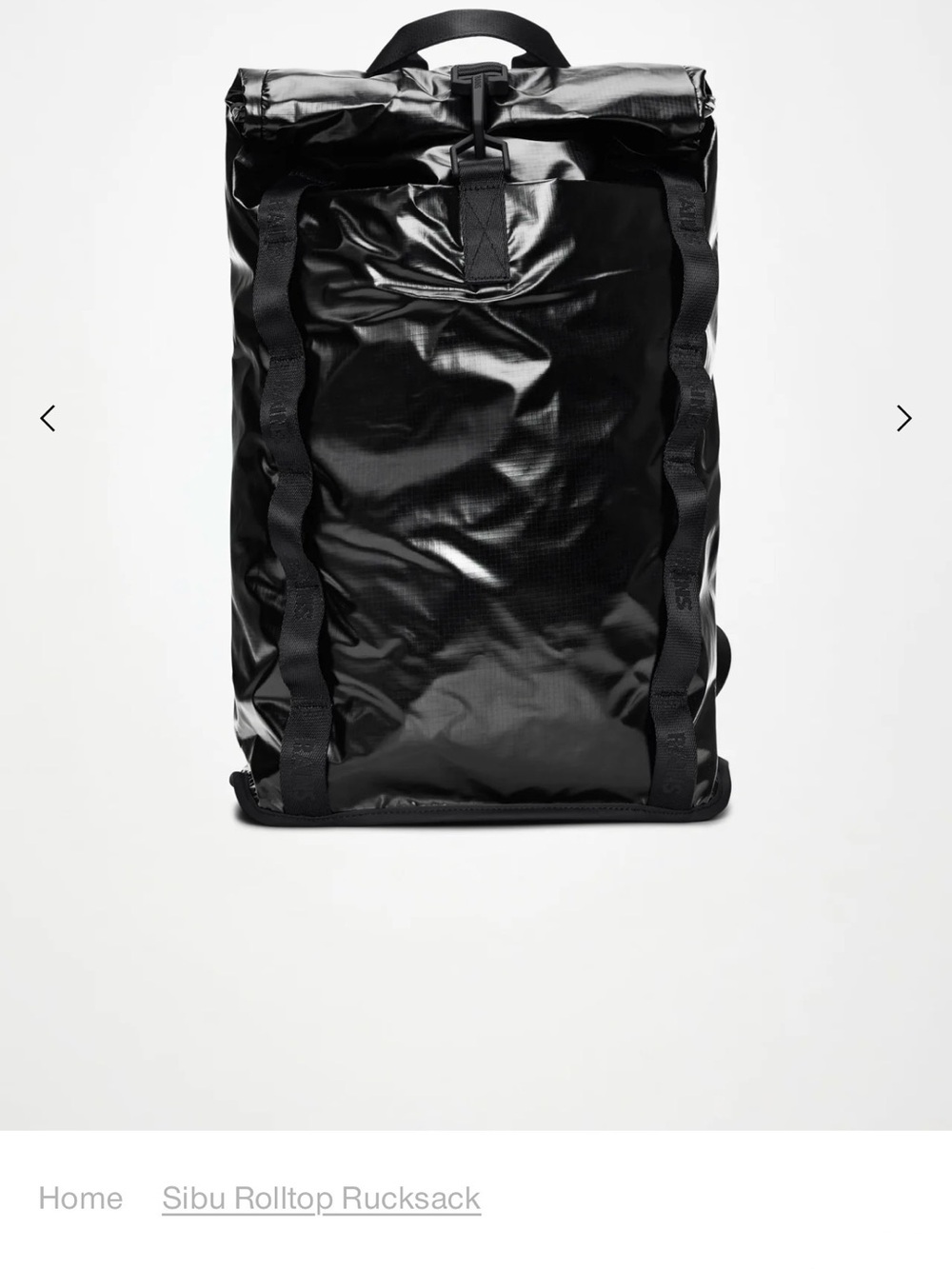 Sibu Rolltop Backpack / Rucksack - Black
